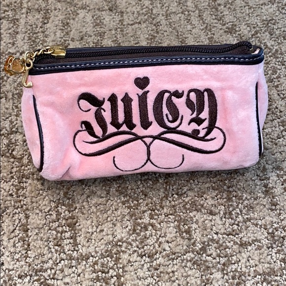 Juicy Couture Handbags - Juicy Couture Pink Velour Cosmetic Case / Pouch